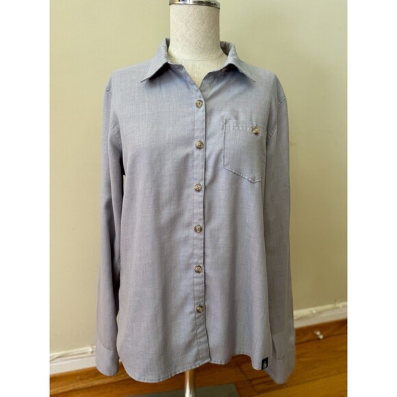 THE NORTH FACE Women’s Gray Performance Woven STEVIE Button-Down Shirt Size M - Picture 1 of 16